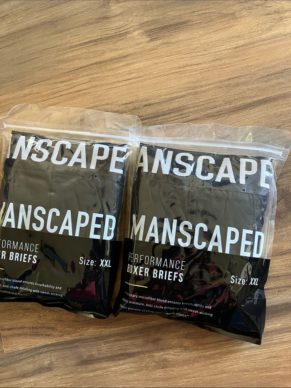 MANSCAPED PERFORMANCE BOXER BRIEFS
SIZE XXL